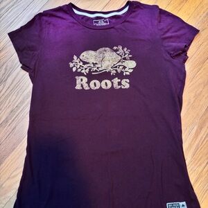 Ladies’ Roots distressed T-shirt